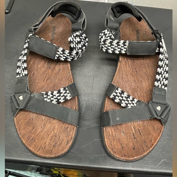 Women's Merrell Around Town Sunvue Woven Black and White Size 10 - Picture 5 of 5